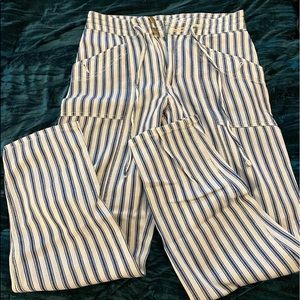 Beachy pinstripe pants